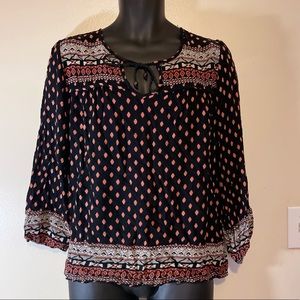 Womens Peasant Top Size Small CHARLOTTE RUSSE long sleeve EUC